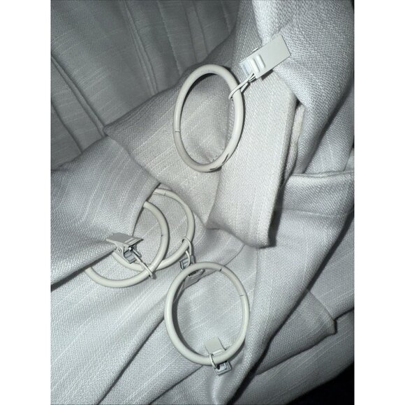 Heavy Linen Blackout 5 panels Belgian Cream Rod Pocket Snap On Tape 54”x52” - Picture 7 of 8